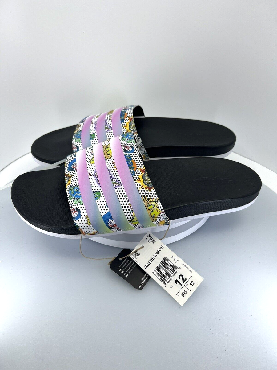 Adidas Adilette Men Size 12 Comfort GW5039 Comics Slip-On  display picture 2