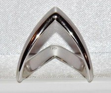 925 Sterling Silver Double Wishbone Ring size J K L M N O P Q R S T U V