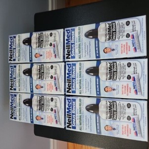 NeilMed Sinus Rinse 6 Packs of: 1 Squeeze Bottle 8 OZ+1 Packet  Exp: 05/2028