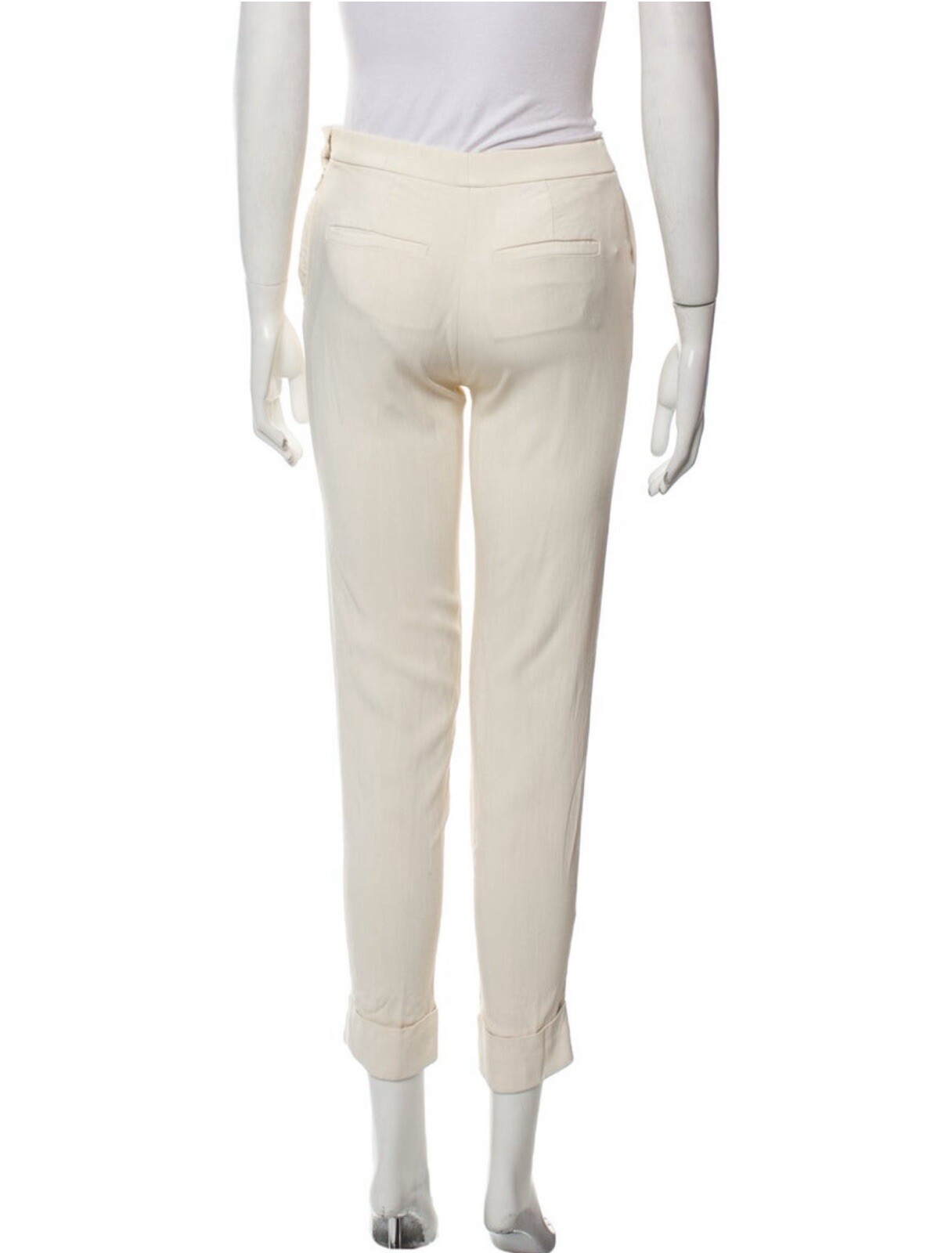 The Row Authentic Solid Ivory White Mid Rise Visc… - image 3