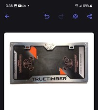 Truetimber Camo 92772 Die-cast Metal Universal Fit License Plate Frame