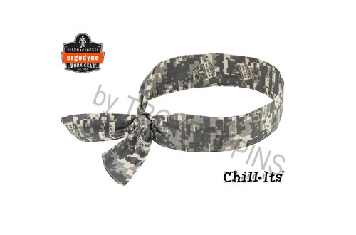 # 6700 ERGODYNE WORK GEAR-1-CHILL-ITS COOLING BANDANA W/TIES HOT WEATHER SAFETY - Picture 3 of 7