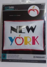 ZWEIGART ARTISTE Embroidery Kit - NEW YORK - 10.52" x 6.83" pillow, picture