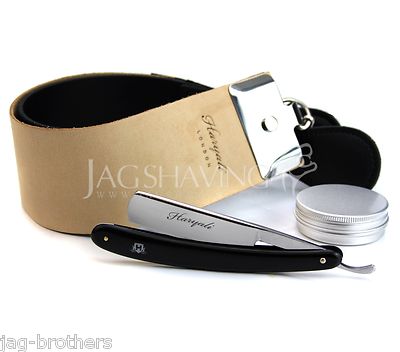 Vintage Lederriemen mit Paste & Straight Cut Hals Rasierhobel für Herren ''
