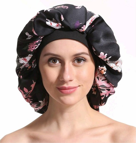 Large Satin Silk Bonnet Sleep Cap 