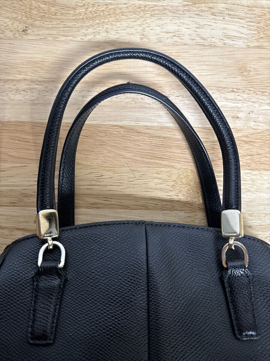 Coach Minetta Crossgrain Leather Black Satchel Crossbody Bag Coach Minetta Crossgrain Leather Black Satchel Crossbody Bag