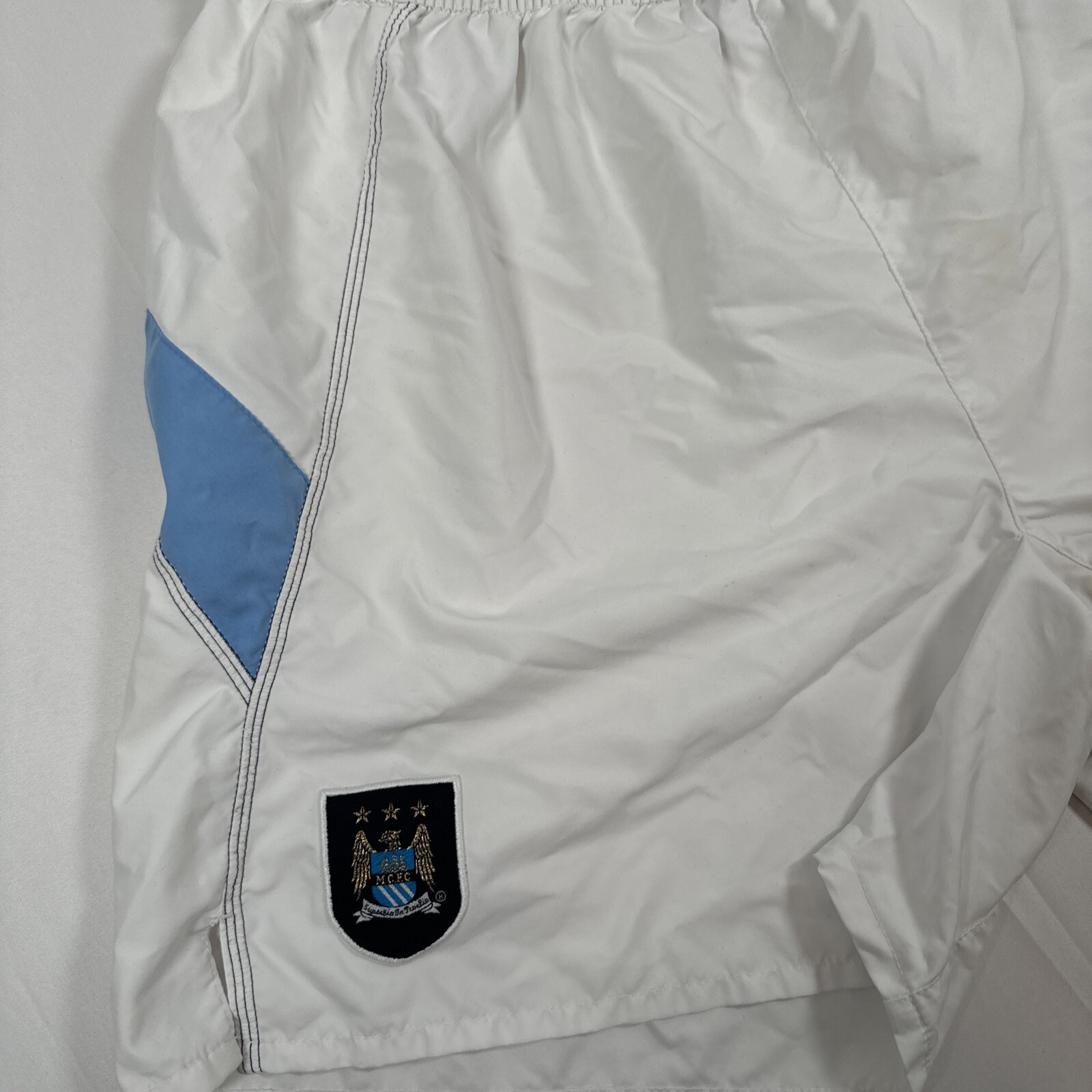 Rare Original Manchester City 2003/2004 Reebok Home Football Shorts Large thumbnail 3