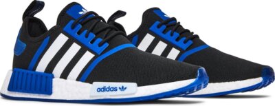 Adidas NMD R1 HP8977 Sneaker Black Royal Blue Logo Print Men\'s Size 8.5 adidas NMD_R1  main image 3
