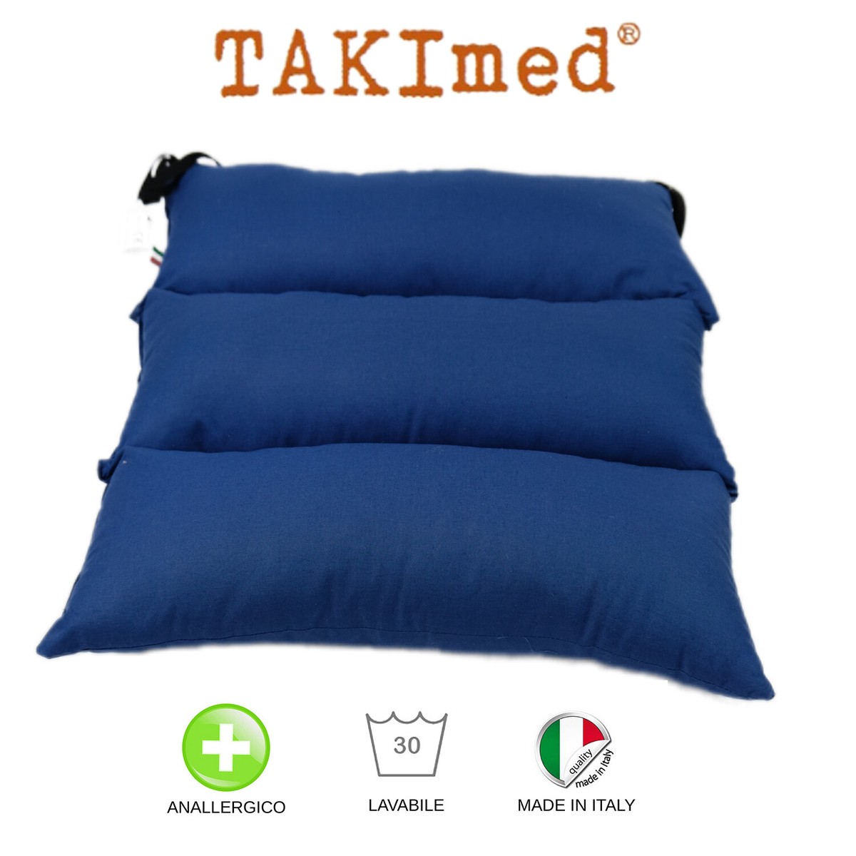 Cuscino Antidecubito TAKImed - In Fibra Cava Siliconata, 42x42cm, Per Sedie, Auto E Carrozzine - Foto 9