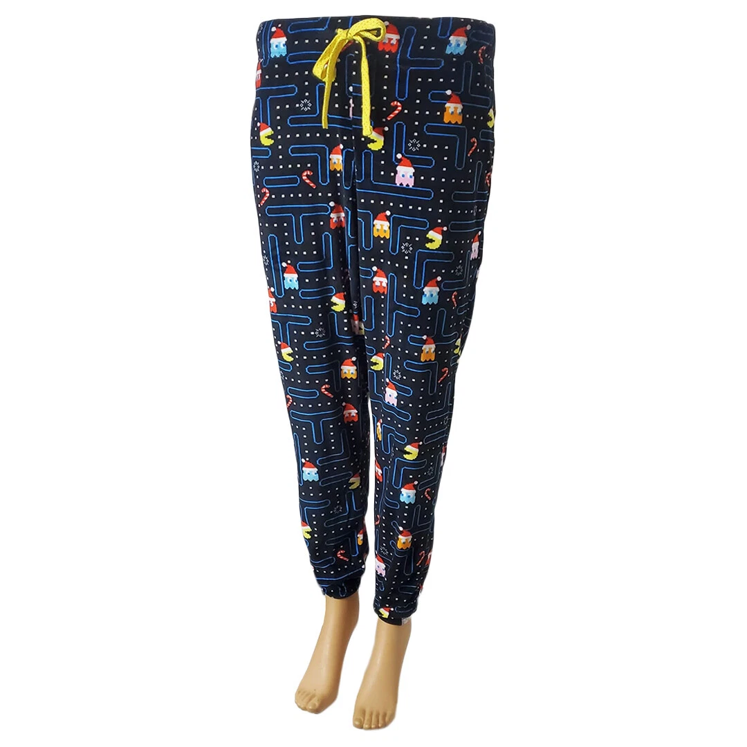 NWT PAC MAN BANDAI AUTHENTIC WOMEN S FLEECE JOGGER SWEATPANTS