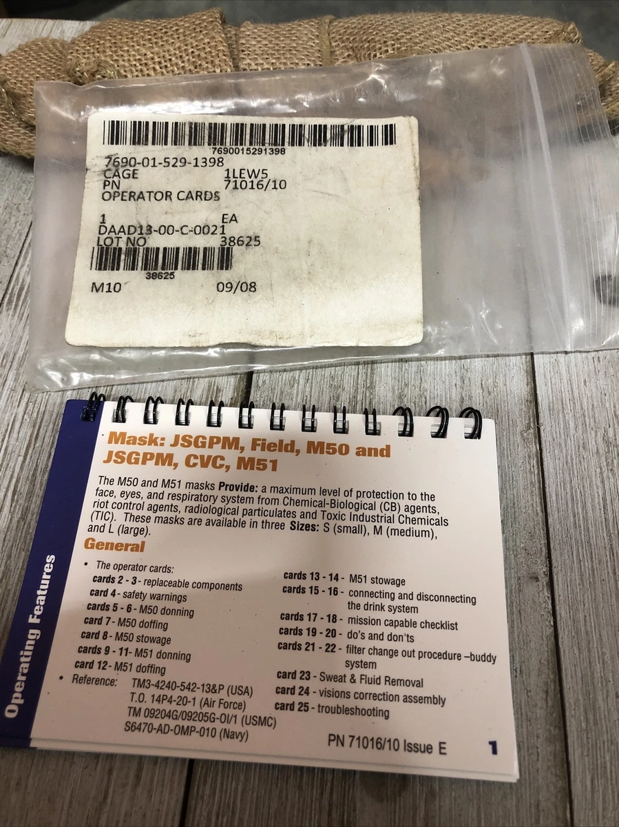 USMC Operator Cards 7690-01-529-1398 | eBay