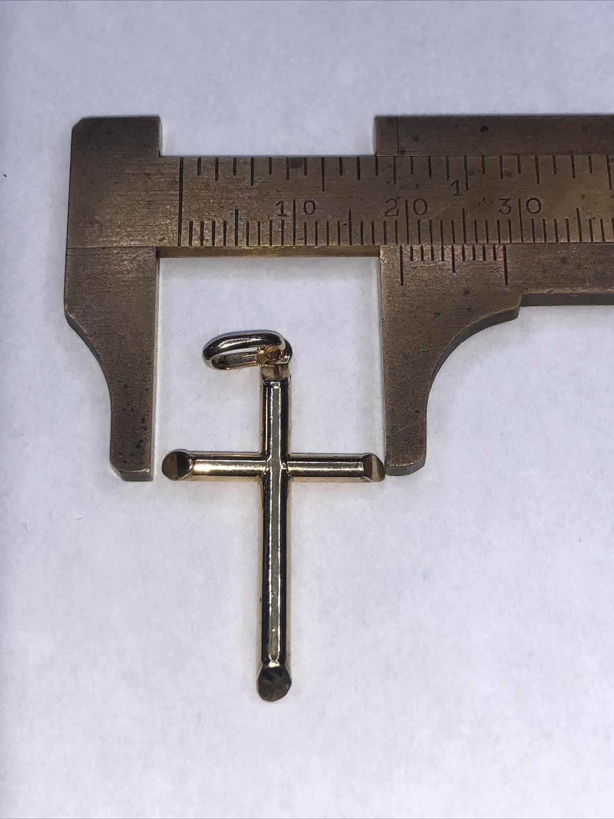 10k Solid Yellow Gold Simple & Traditional Cross … - image 6