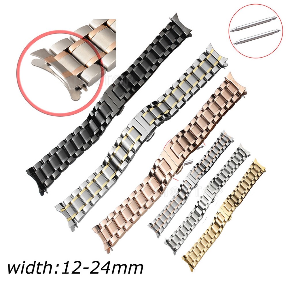 Stainless Steel Metal Watch Strap Belt Watch Band Bracelet 14/16/18/20