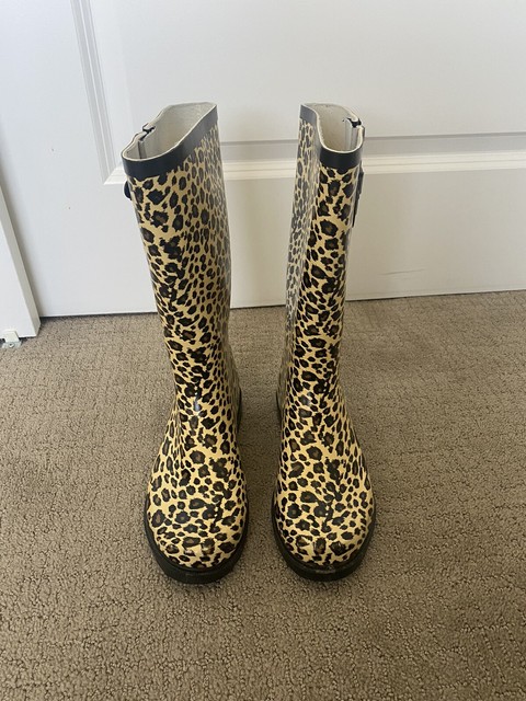 cheetah rain boots