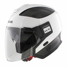 Casco jet Blauer Solo bianco nero carbonio
