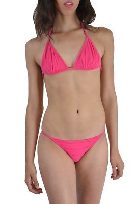 Dsquared Pink Metal Detail Decorated Two Piece Bikini Swimsuit US M EU 42