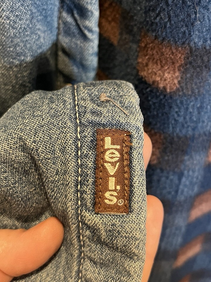 Levi's Denim Shacket Button Up Shirt Mens Med Blue Jean Chore Work