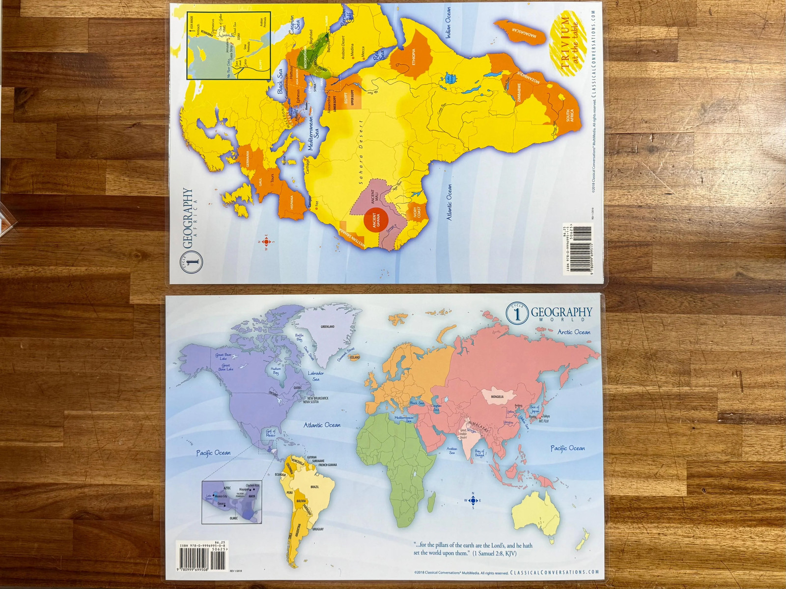 Classical Conversations Trivium at the Table Cycle 1 Geography Maps