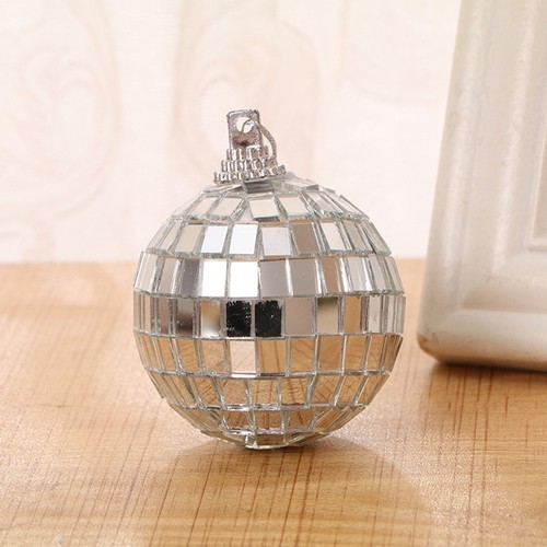 Luce DJ Spall Specchio Discoteca Splendida per Festa Danza Argento 5 20cm Diamet - Picture 9 of 15
