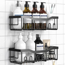 Shower Caddy 2 Pack,Adhesive Shower Organizer for Bathroom Storage Home Decor Ki