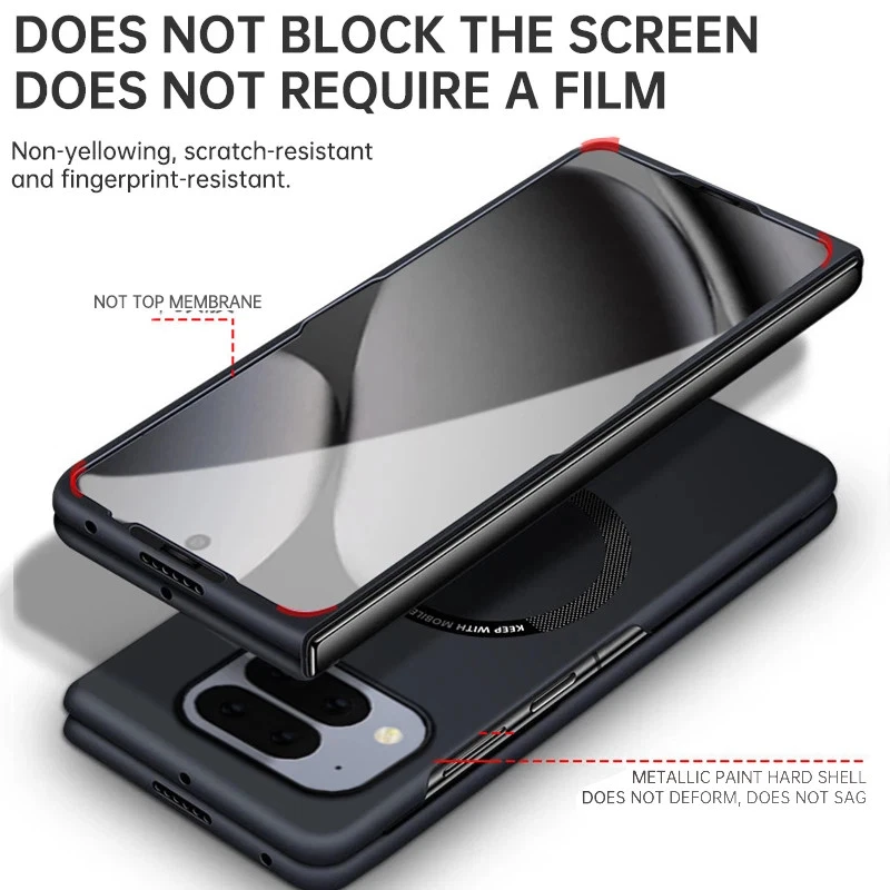 Funda rígida Magsafe delgada sin marco plegable mate plegable para PC para Google Pixel 10 9 Pro Foto 2 de 4