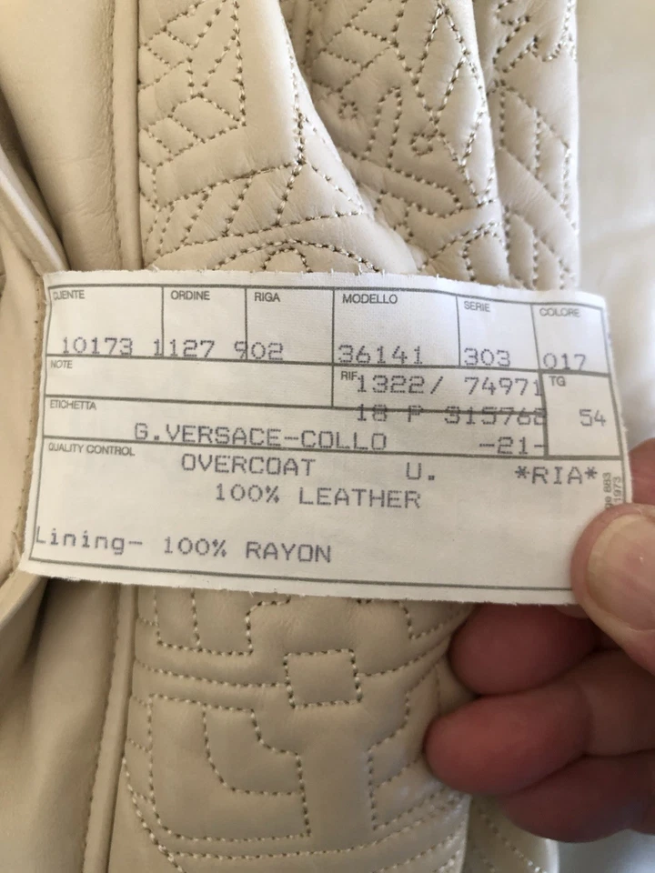 Gianni Versace Couture Leather Coat - Image 3 of 4