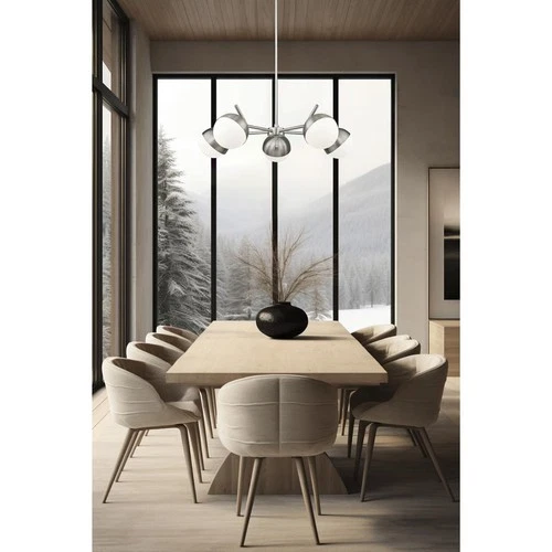 Z-Lite 7517-5BN Realm Sphere Chandelier Brushed Nickel - Picture 3 of 8