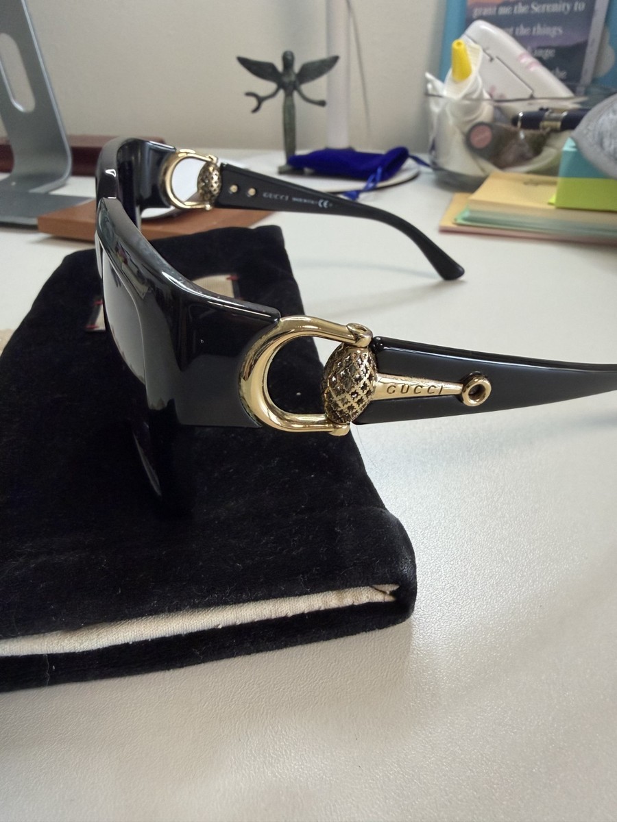 Authentic Gucci GG 3713/S Black Oversized Sunglasses w/ Gold  display picture 1