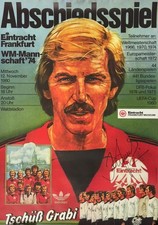 Spielplakat - Abschiedsspiel Jürgen Grabowski - original signiert - 1980
