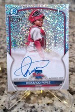 2023 1st Bowman Chrome Prospect Autographs Rickardo Perez #CPA-RPZ Speckle /299