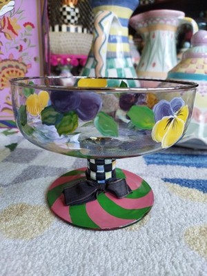 MacKenzie-Childs Circus Mima Compote Glass