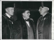 1946 Press Photo Branch Rickey and others at University of Rochester, New York