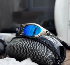 Oakley Splice - Glossy Silver Frame / Blue Po...