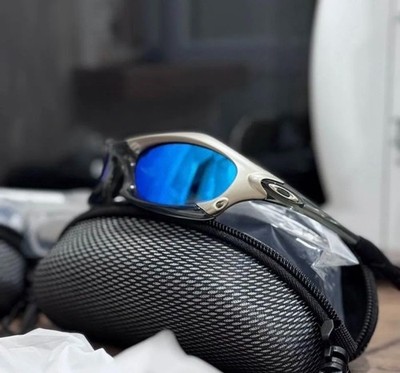 Oakley Splice - Glossy Silver Frame / Blue Polarized - NEU!