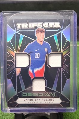 2024-25 Panini Obsidian - Trifecta Material Christian Pulisic #TM-CP /199 (MEM)