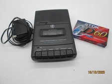 GE 3-5027A Cassette Player Recorder W/ A/C Adapter & New Tape - Tested Works