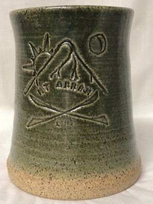 MT ABRAM SKI MOUNTAIN NUMBERED MUG CLUB EARTH & FIRE POTTERY MAINE BREWERY #9