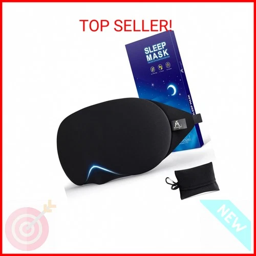 Mavogel Cotton Sleep Eye Mask - Updated Design Light Blocking Sleep Mask, Soft a