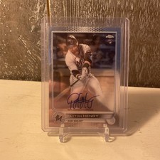 2022 Topps Chrome Payton Henry Marlins RC Rookie ON CARD AUTO. rookie card picture