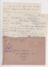 WW2 Soldiers Convoy Letter to Derby GHQ 2nd Echelon Censored to Derby England