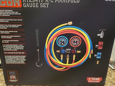 #ad ICON ACMG 134A R134A Manifold Gauge Set New $147.00