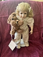 Jennifer Doll By Jane Zidjunas. A Hamilton Heritage Doll-16” With Stand