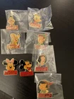 Vintage Disney / Coca Cola Lapel Pins Mickey, Minnie, Goofy  & More Lot Of 8