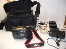 JVC GR-AX410U Compact VHS Camcorder with Battery, Strap & Case; Untested