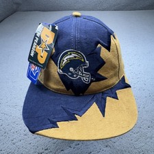 Vintage San Diego Chargers Hat Cap Strap Back Drew Pearson Jagged Edge Shockwave