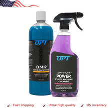Optimum No Rinse Version 5 32 Oz Power Wheel Cleaner Kit 17 Oz