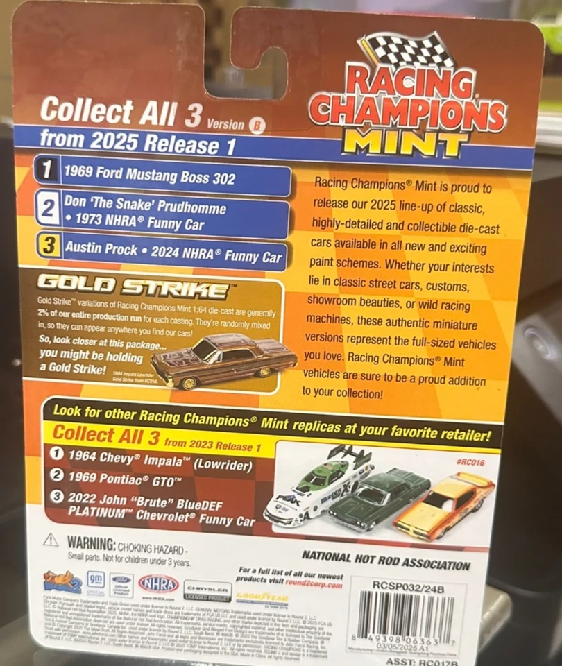 Racing Champions Mint~1973 Plymouth Cuda NHRA Funny Car***GOLD STRIKE CHASE*** - Image 2 of 2