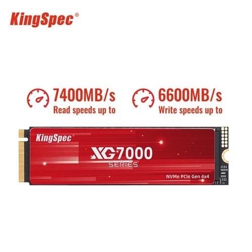 SSD M.2 NVME 2280 PCIe Gen 4×4, NVMe 1.4 KingSpec 512GB XG7000-512 (2280) - Afbeelding 2 van 6