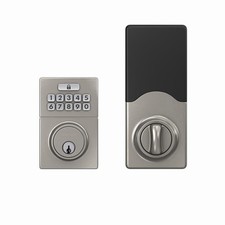 J-Series by Schlage Keypad Deadbolt with Gatlin Trim in Satin Nickel