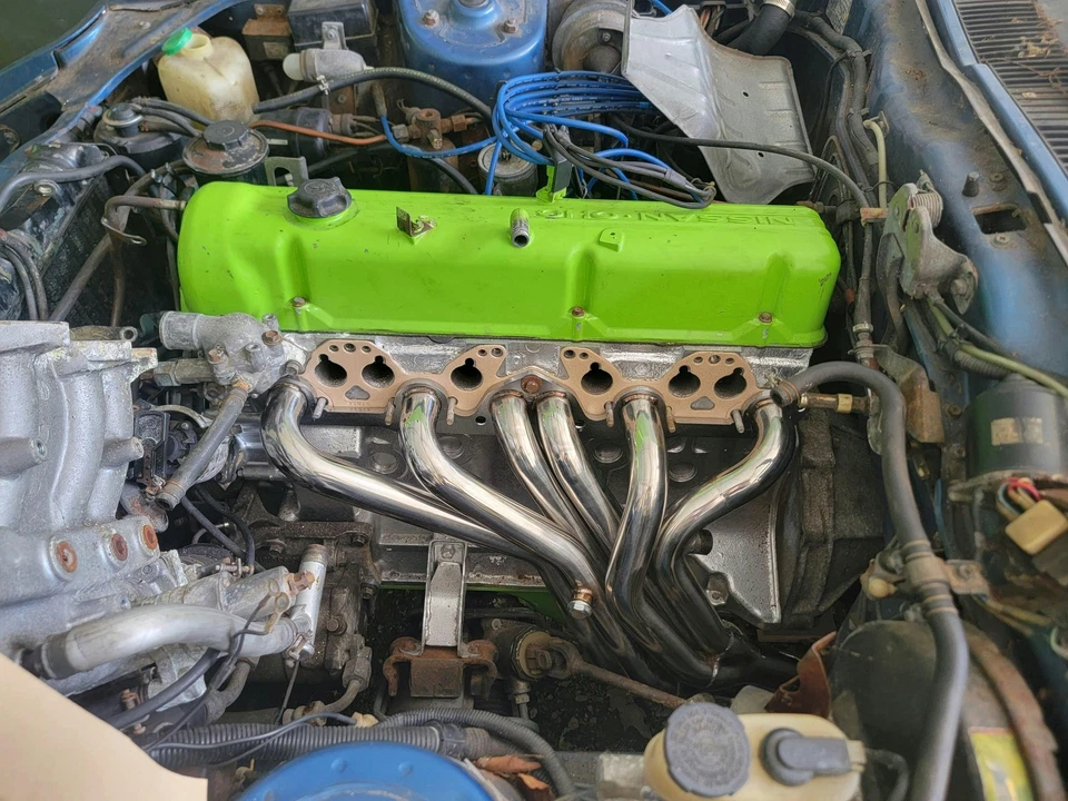 Cabezal de escape para 77-83 Nissan Datsun 280Z 280ZX apto L28E N47/P79 puerto redondo Foto 2 de 4